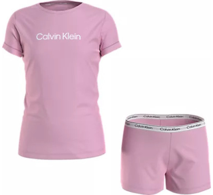 Dívčí pyžamo KNIT PJ SET (SS+SHORT) G80G8006890VQ - Calvin Klein