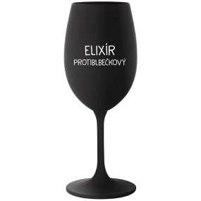 ELIXÍR PROTIBLBEČKOVÝ - čierny pohár na víno 350 ml ELIXÍR PROTIBLBEČKOVÝ - čierny pohár na víno 350 ml
