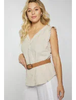 Dámská Mušelínová halenka Béžová - Monnari