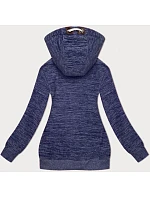 Fleecová mikina bez knoflíků navy blue melange (2310) Fleecová mikina bez knoflíků navy blue melange (2310)