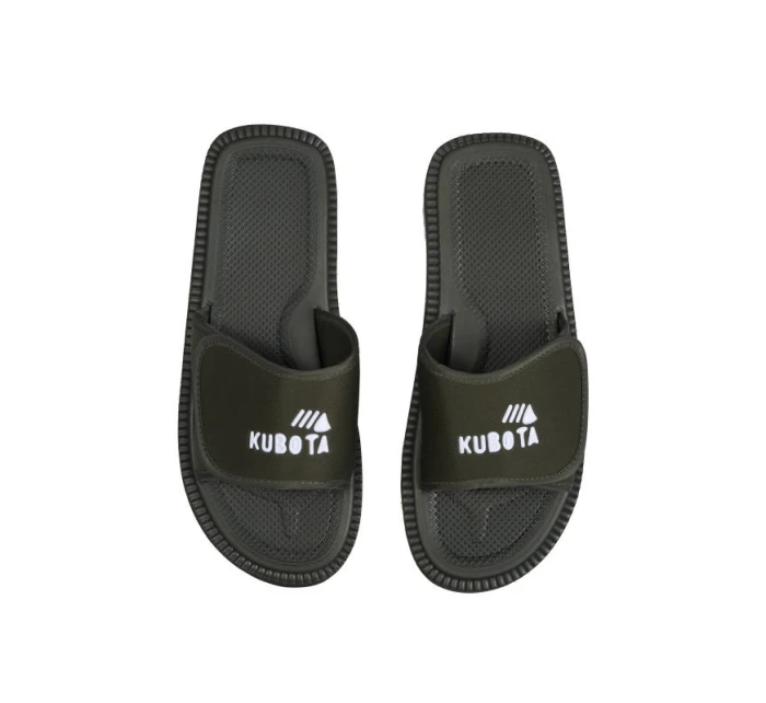 Žabky Kubota na suchý zip v khaki barvě K0000-100-005-19-1