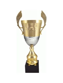 Zlatý a stříbrný kovový pohár 4128D