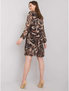 Šaty DHJ SK 3897.54P černé a béžové