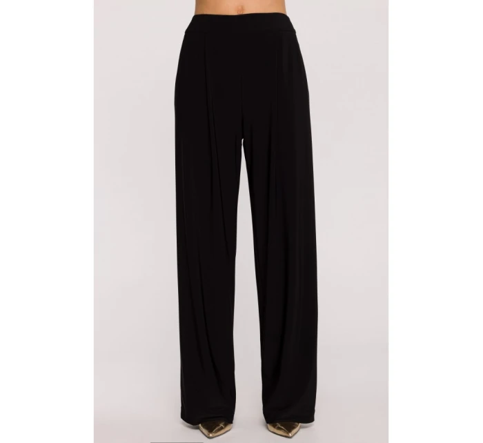 M890 Souprava s projmutým topem a širokými kalhotami - černá M890 Souprava s projmutým topem a širokými kalhotami - černá