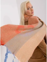 Dámský šál AT SZ model 22007724 Oranžová s modrou mix - FPrice Dámský šál AT SZ model 22007724 Oranžová s modrou mix - FPrice