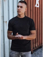 Pánské tričko s potiskem černé FashionStreet RX5576 Pánské tričko s potiskem černé FashionStreet RX5576