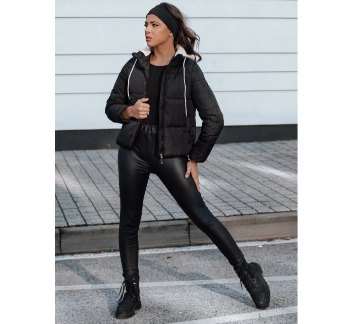 Dámská zimní péřová bunda NORDPUFF s kapucí černá FashionStreet TY4616