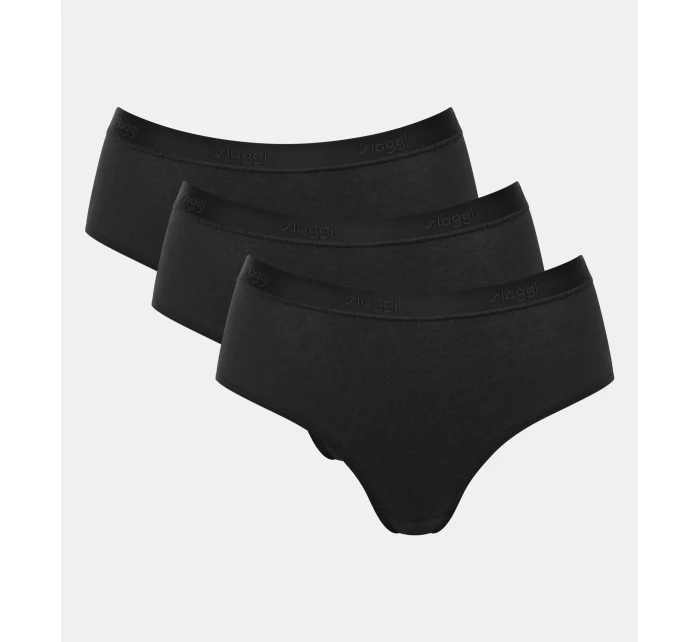 sloggi GO Casual Midi 3P - BLACK - SLOGGI BLACK - SLOGGI