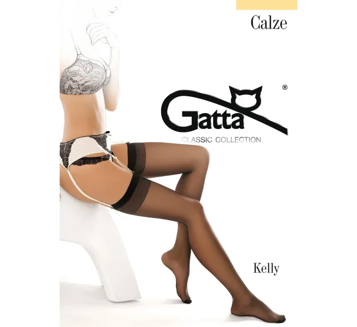 Dámské punčochy k podvazkovému pásu Gatta Kelly Stretch 15 den A'2 1-4 Dámské punčochy k podvazkovému pásu Gatta Kelly Stretch 15 den A'2 1-4