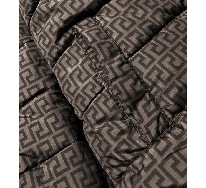 Černo-hnědá oboustranná dámská bunda (w555) Černo-hnědá oboustranná dámská bunda (w555)