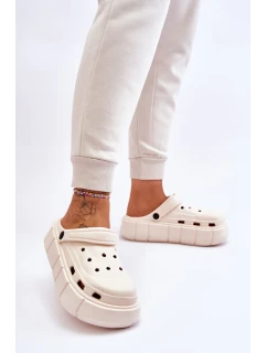 Dámská pěnová platforma Crocs Béžove Beckett