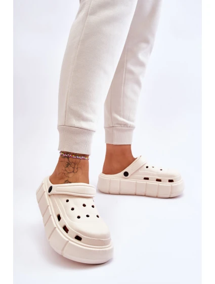 Dámská pěnová platforma Crocs Béžove Beckett Dámská pěnová platforma Crocs Béžove Beckett