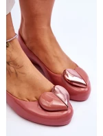Dámské baleríny se srdcem model 21616923 Růžová - Zaxy