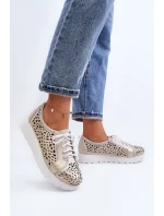 Kožené Polobotky Na Platformě Bežové model 21646202 - Zazoo Kožené Polobotky Na Platformě Bežové model 21646202 - Zazoo