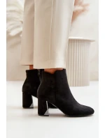 Zateplené Kotníkové Boty Na Podpatku S Zrcadlovým Prvkem Černé Silvare Zateplené Kotníkové Boty Na Podpatku S Zrcadlovým Prvkem Černé Silvare