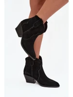 Nazouvací dámské kozačky z přírodního semiše černé model 21713735 - Boto Nazouvací dámské kozačky z přírodního semiše černé model 21713735 - Boto