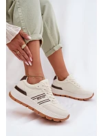 Dámské tenisky na platformě Big Star model 22042715 HiPoly System Béžové - Big Star Shoes