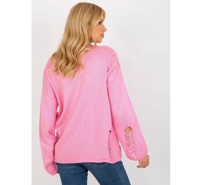 Dámský svetr BA SW 8043 .08X růžová - FPrice