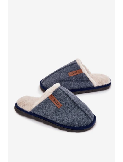 Pánské chlupaté papuče – tmavě modré Darielle Pánské chlupaté papuče – tmavě modré Darielle