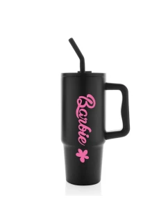 BARBIE - černý cestovní termohrnek 900 ml  