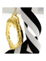 Stuha 22 mm - bílá a černá Stuha 22 mm - bílá a černá