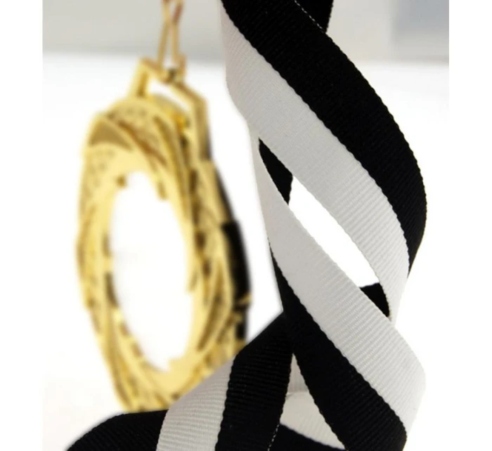 Stuha 22 mm - bílá a černá Stuha 22 mm - bílá a černá