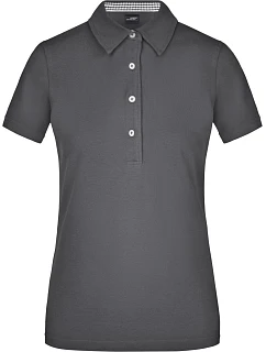 Daiber JN 969 Dámské piqué polo "Plain" 02.0969 graphite/graphite/white