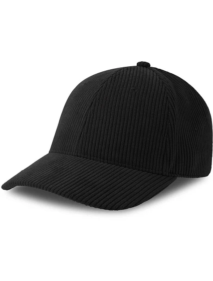 Atlantis Headwear Cordy-S 6 panelová manšestrová kšiltovka 33.0226 black Atlantis Headwear Cordy-S 6 panelová manšestrová kšiltovka 33.0226 black