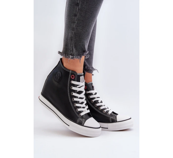 Dámské tenisky na podpatku Cross Jeans NN2R4005 Černé