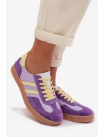 Kožené Dámské Tenisky LR61-7059 Fialové Kožené Dámské Tenisky LR61-7059 Fialové