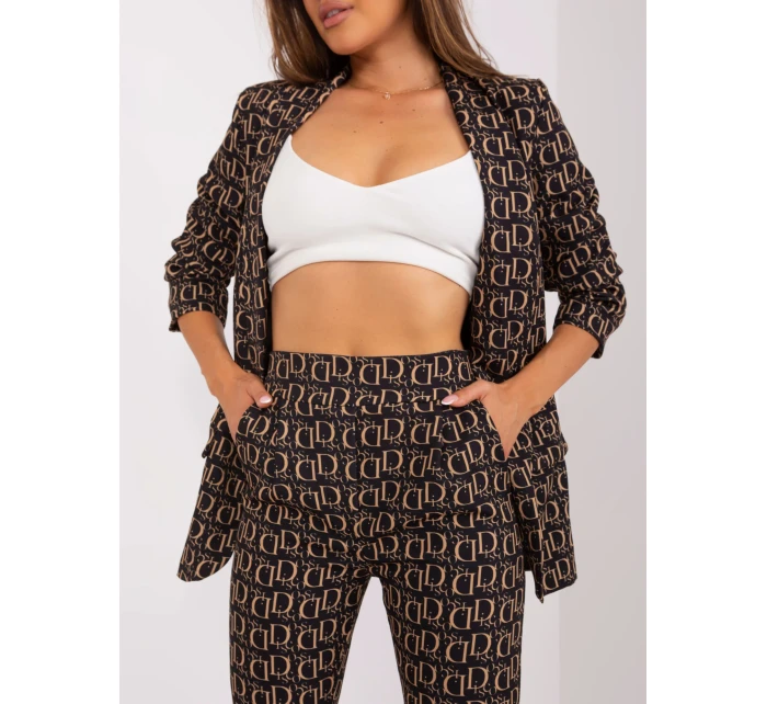 DHJ kalhoty SP 13926 5.62P černá a béžová DHJ kalhoty SP 13926 5.62P černá a béžová