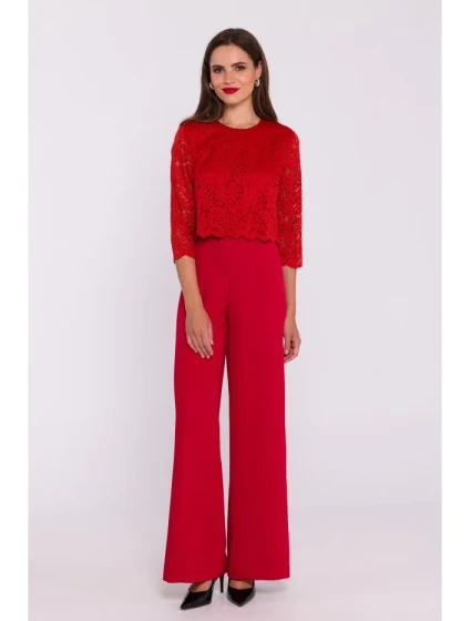 S381 Kombinéza s krajkovými detaily - červená S381 Kombinéza s krajkovými detaily - červená