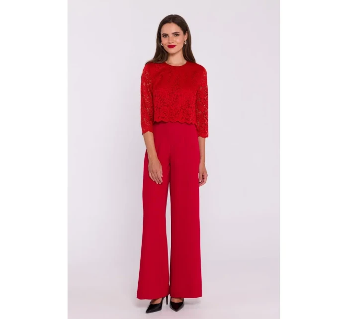 S381 Kombinéza s krajkovými detaily - červená S381 Kombinéza s krajkovými detaily - červená
