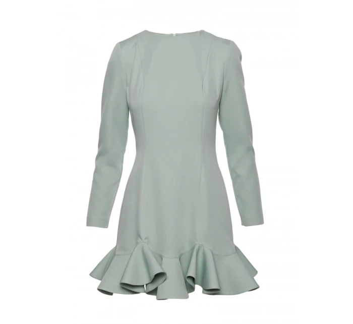 M880 Šaty s volánkovým lemem - mátové M880 Šaty s volánkovým lemem - mátové