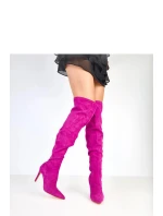 Dámské vysoké kozačky na jehlovém podpatku AX-123 Fuchsie - COMER Dámské vysoké kozačky na jehlovém podpatku AX-123 Fuchsie - COMER