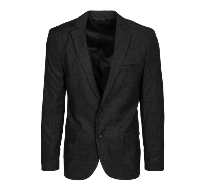 Pánské jednořadové sako černé FashionStreet MX0638