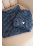 Dámská souprava čepice a zimní huňatý nákrčník s ozdobným model 21461102 - K-Fashion