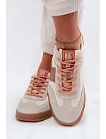 Kožené semišové dámské tenisky Big Star model 22042808 béžové - Big Star Shoes