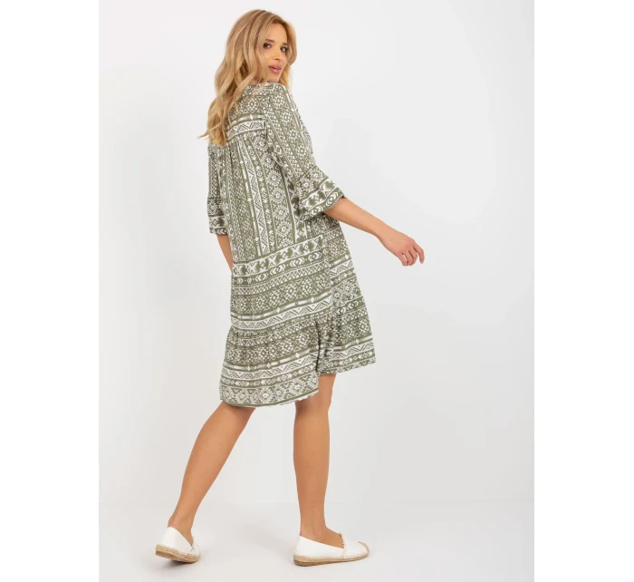 Šaty model 18372340 khaki - FPrice Šaty model 18372340 khaki - FPrice