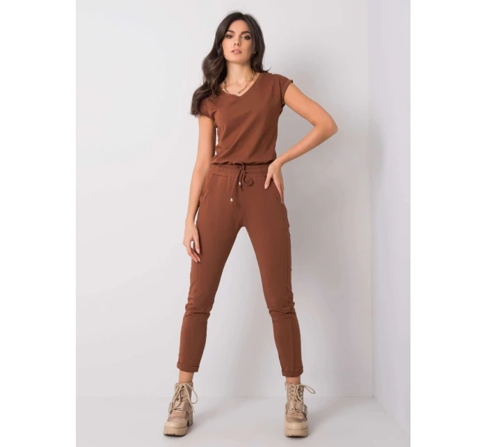 Tepláky RV DR 3589.07X tmavě hnědá