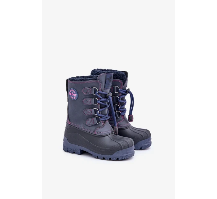 Vysoké Teplé Dětské Sněhule se Stahováním Lee Cooper LCJ-24-44-2843K Modré