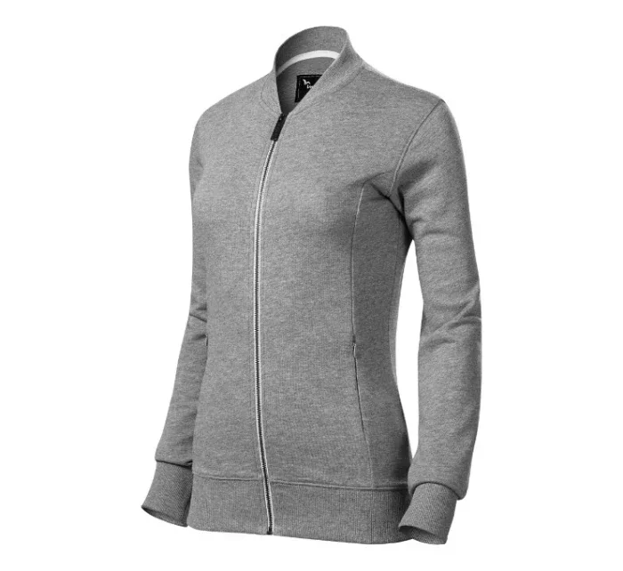 Bomber mikina dámská tmavě šedý melír
