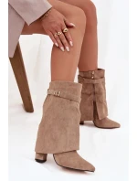 Boty na podpatku model 219839 Step in style Boty na podpatku model 219839 Step in style