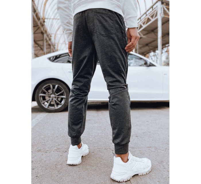 Pánské tmavě šedé tepláky joggers FashionStreet UX4123 Pánské tmavě šedé tepláky joggers FashionStreet UX4123