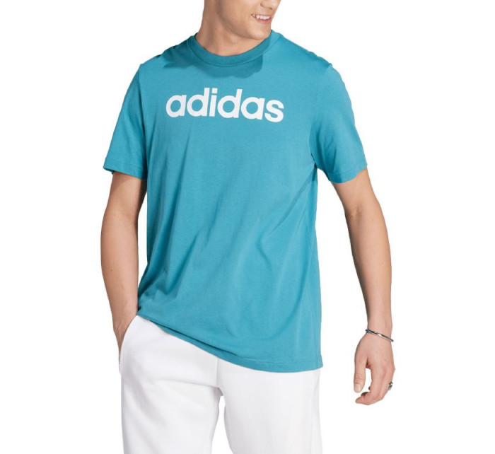 Tričko adidas Essentials Single Jersey Linear s vyšitým logem M IJ8655
