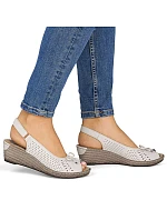 Skórzane damskie na z  model 22087192 - Rieker