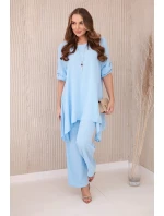 Sada halenky + kalhot s přívěskem modrý Sada halenky + kalhot s přívěskem modrý