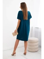 Šaty s kapsami a přívěskem námořní Šaty s kapsami a přívěskem námořní