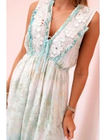 Dámské viskózové šaty s výšivkou mincovna