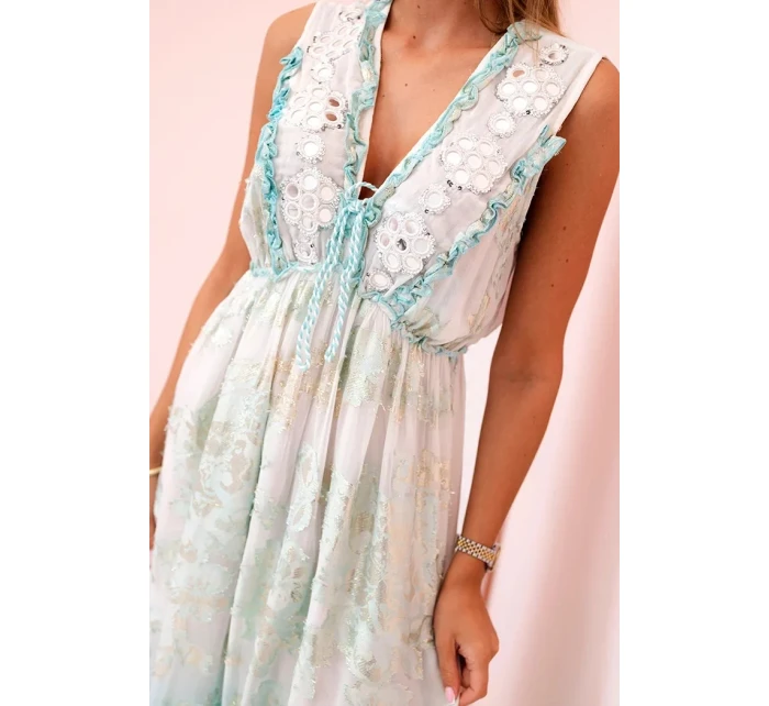 Dámské viskózové šaty s výšivkou mincovna